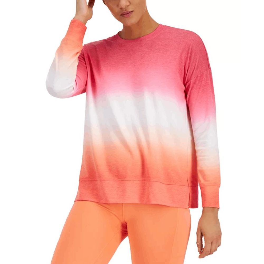 ID Ideology Women's Dip-Dye Crewneck Top - Fiery Pink XS